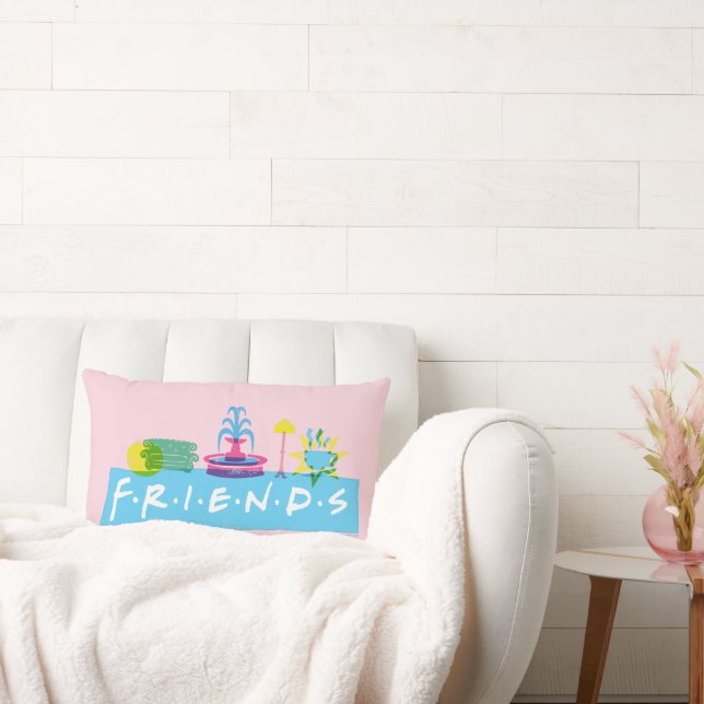 Coussin Rectangle AMIS™ | Logo avec icônes (Canapé)