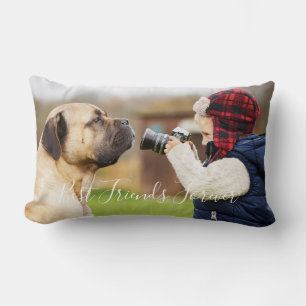 Coussin Rectangle Amis pour toujours garçon chien photo
