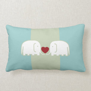 Coussin Rectangle amour d'éléphants