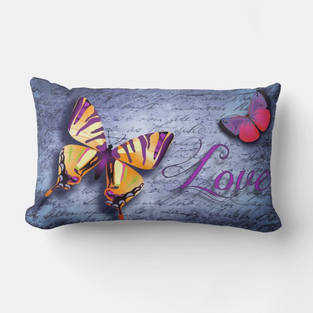 Coussin Rectangle Amour papillon (Recto)
