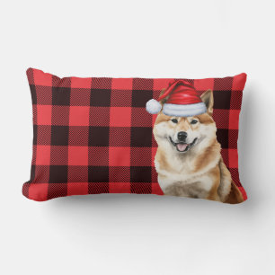 Coussin Rectangle Amoureux des chiens Christmas Akita Holiday Buffal