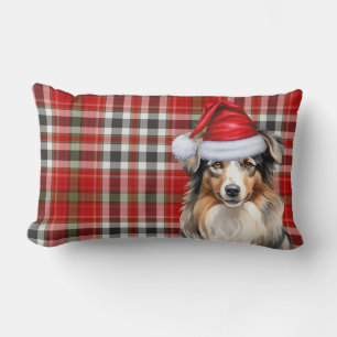 Coussin Rectangle Amoureux des chiens Christmas Australian Shepherd 