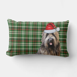 Coussin Rectangle Amoureux des chiens Noël Briard Berger vacances Pl