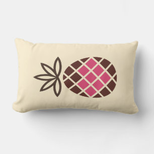 Coussin Rectangle Ananas au chocolat au coeur rose