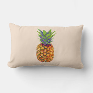 Coussin Rectangle Ananas sur fond beige clair