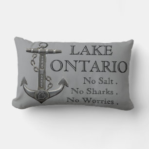 Coussin Rectangle Ancrage de pirate nautique en détresse du lac Onta
