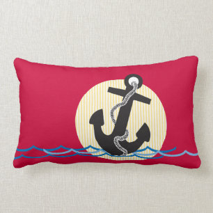 Coussin Rectangle Ancre, Sun et eau