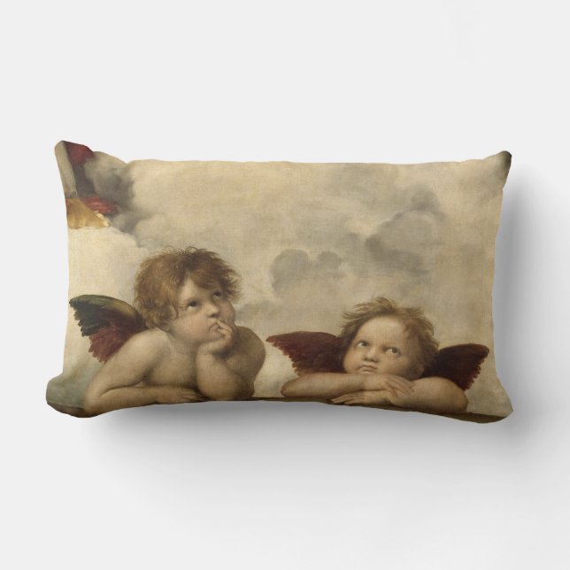 Coussin Rectangle Anges de Raphael (Recto)