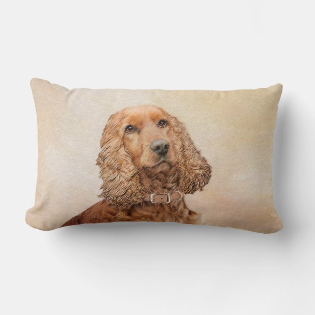 Coussin Rectangle Anglais Cocker Peinture Espagnole - Art Chien orig (Recto)