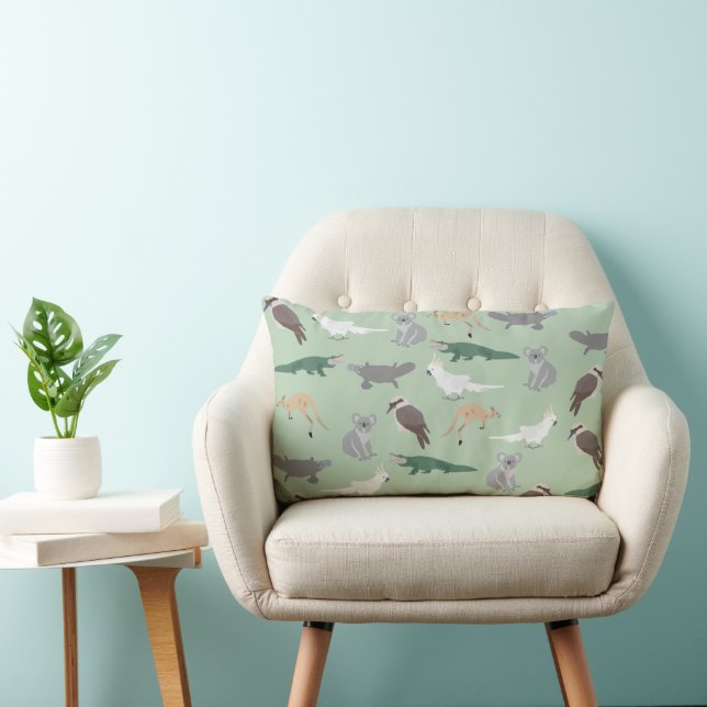 Coussin Rectangle Animaux autochtones australiens Eucalyptus Motif v (Chaise)