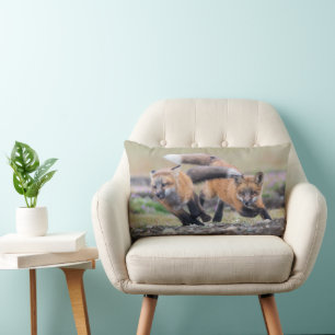 Coussin Rectangle Animaux de bébés cutest Fox Pups en jeu
