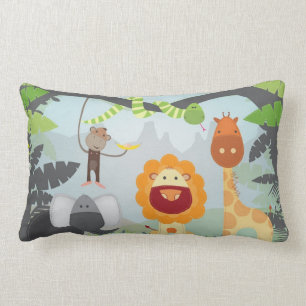 Coussin Rectangle Animaux de jungle