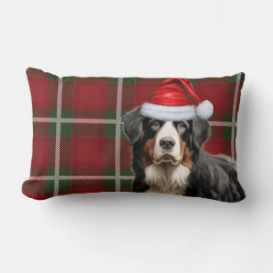 Coussin Rectangle Animaux domestiques Noël Bernese Mountain Dog Plai