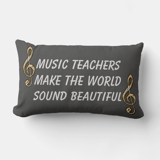 Coussin Rectangle Appréciation du professeur de musique Gold Clef cl (Recto)