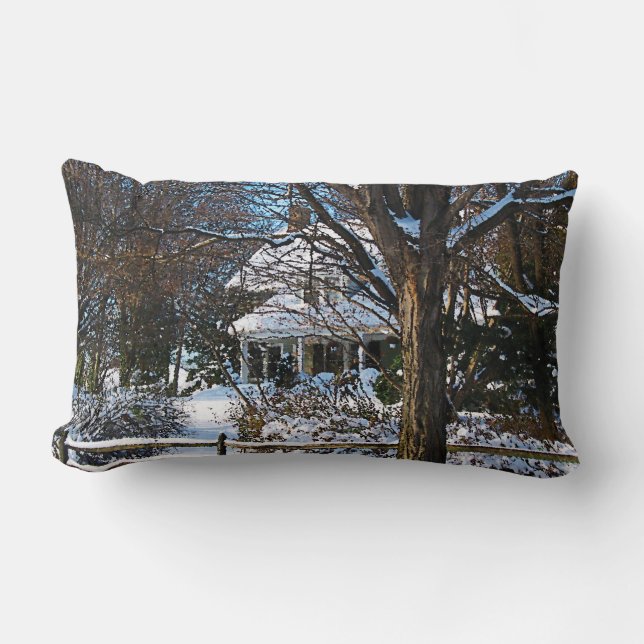 Coussin Rectangle Après la tempête de neige (Recto)
