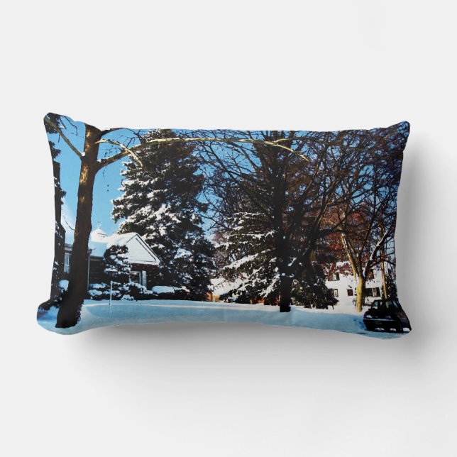 Coussin Rectangle Après la tempête de neige (Recto)
