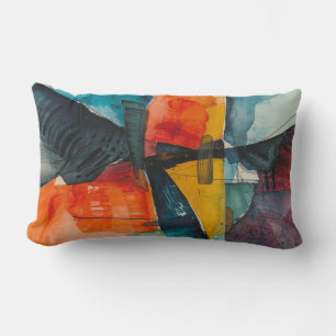Coussin Rectangle Aquarelle abstrait vintage