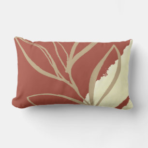 Coussin Rectangle Aquarelle en terre cuite Boho