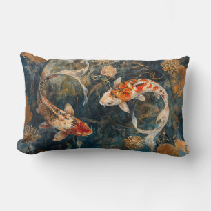 Coussin Rectangle Aquarelle Koi Fish Illustration
