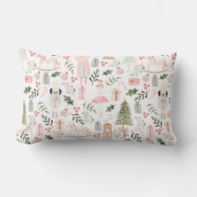 Coussin Rectangle Aquarelle Nutcracker Holiday (Recto)