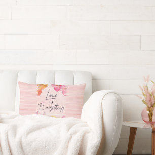 Coussin Rectangle Aquarelle rose Fille Cute