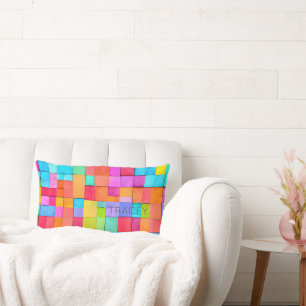 Coussin Rectangle Aquarelle tissée Abstraite moderne Art NOM coloré