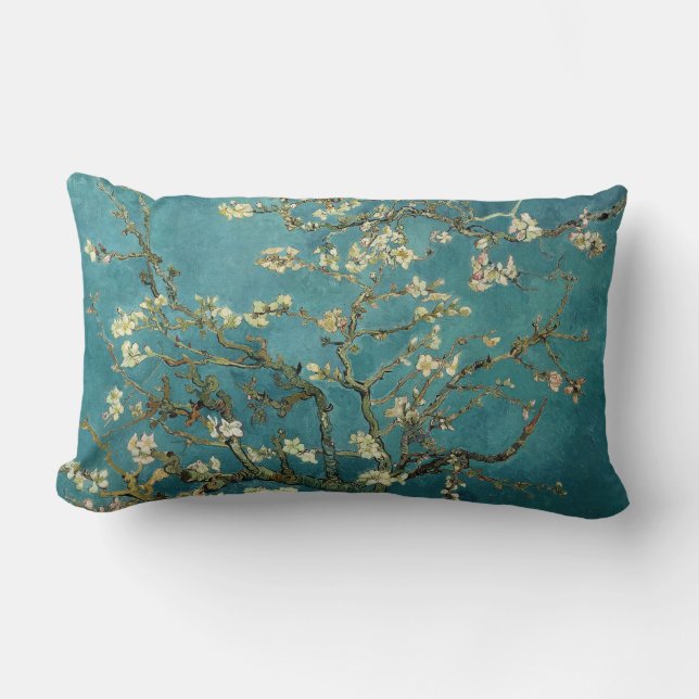 Coussin Rectangle Arbre aux amandes en fleurs, Vincent van Gogh. (Recto)