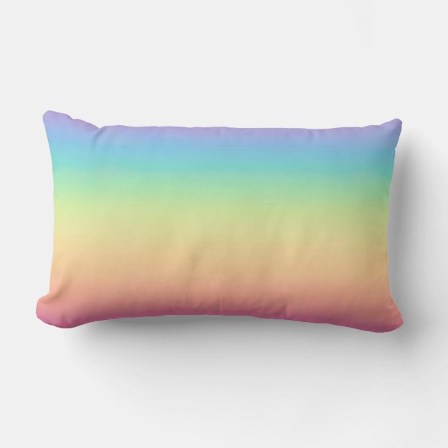 Coussin Rectangle Arc-en-ciel en pastel Ombre (Recto)