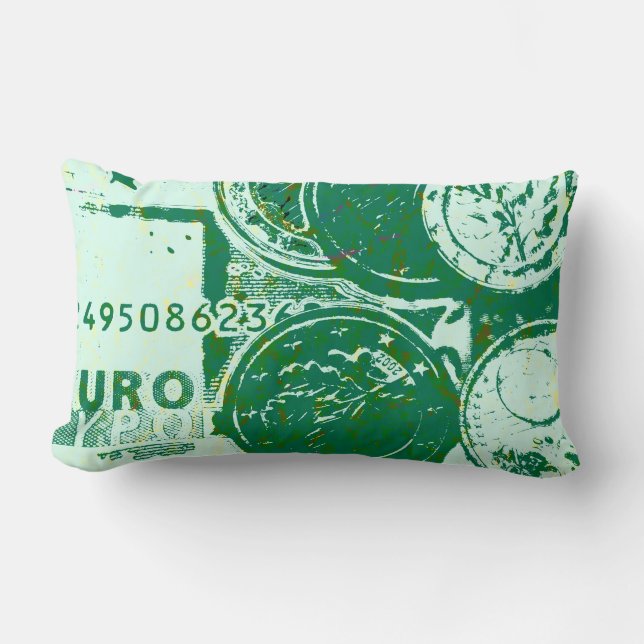 Coussin Rectangle Argent vert (Recto)