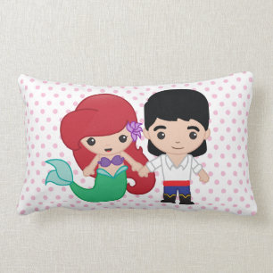 Coussin Rectangle Ariel et le prince Eric Emoji