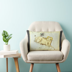 Coussin Rectangle Aries Ram, Constellation Vintage, Miroir d'Uranie