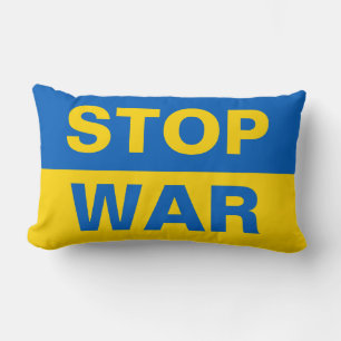 Coussin Rectangle Arrêtez la guerre Ukraine ukrainienne