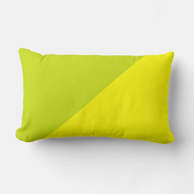 Coussin Rectangle Arrière - plan couleur uni citron jaune et amer (Recto)