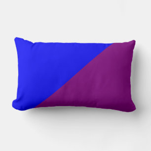 Coussin Rectangle Arrière - plan couleur violet et bleu uni
