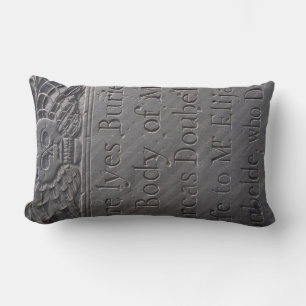 Coussin Rectangle arrière - plan de pierre gravée
