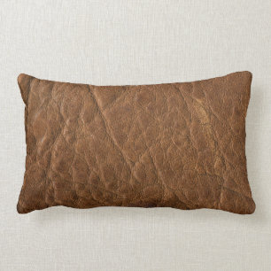 Coussin Rectangle Arrière - plan en cuir de texture bronzé par bru
