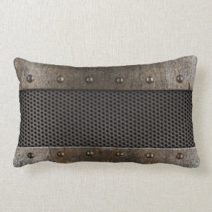 Coussin Rectangle Arrière - plan grunge en métal