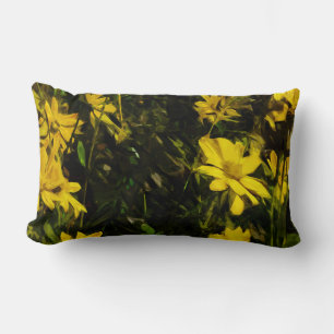 Coussin Rectangle Arrowleaf Fleur sauvage Jaune Arrowley Abstrait