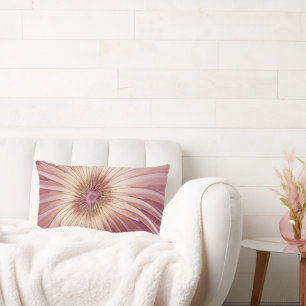 Coussin Rectangle Art Abstrait Fractal Fleur & Tons de Bourgogne