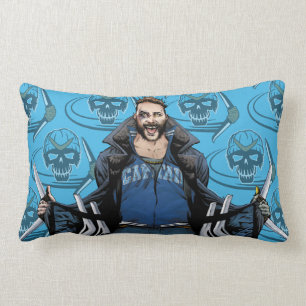 Coussin Rectangle Art de bande dessinée de boomerang du peloton   d