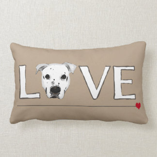 Coussin Rectangle Art des textes d'amour de chiot