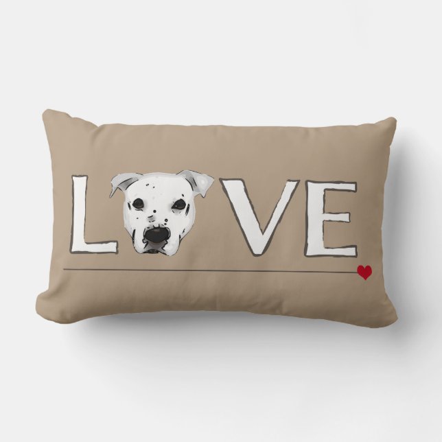 Coussin Rectangle Art des textes d'amour de chiot (Recto)