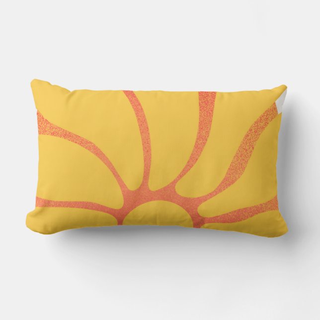 Coussin Rectangle Art du soleil abstrait (Recto)
