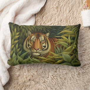 Coussin Rectangle Art numérique tigre du Bengale
