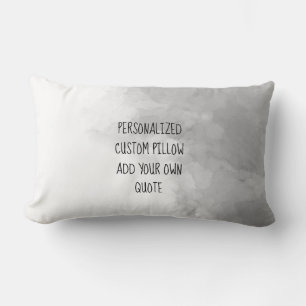 Coussin Rectangle artistique gris et blanc ajouter du texte personna
