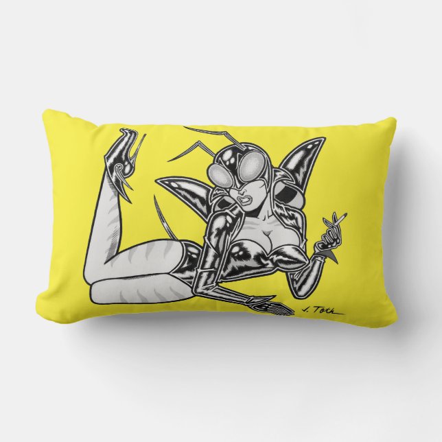 Coussin Rectangle Astro Creeps™ : Insectra™ (Recto)