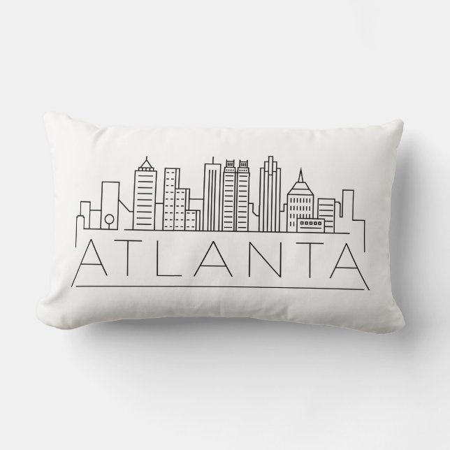 Coussin Rectangle Atlanta, Géorgie Skyline (Recto)