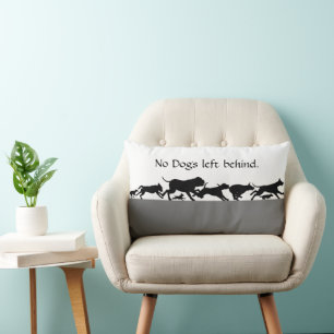 Coussin Rectangle Aucun chien laissé derrière lui
