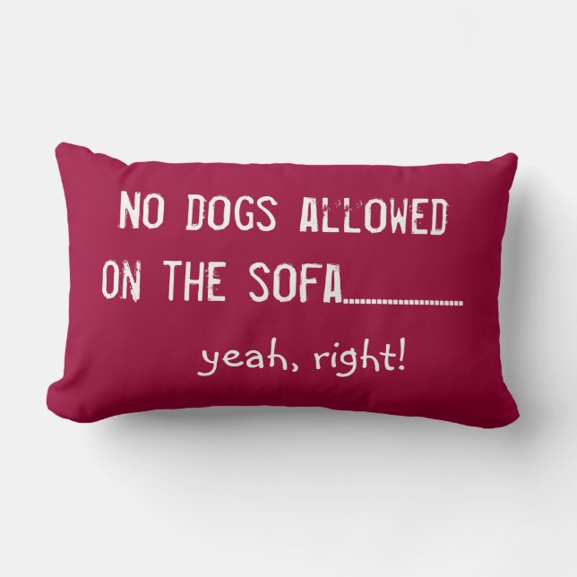 Coussin Rectangle Aucuns chiens permis (Recto)