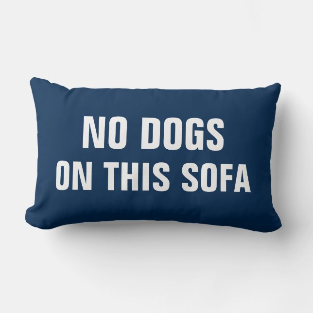 Coussin Rectangle Aucuns chiens sur ce sofa (Recto)